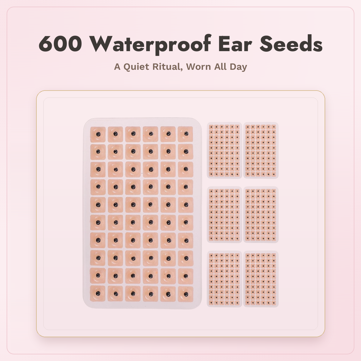 600 Waterproof Ear Seeds (10 Sheets)