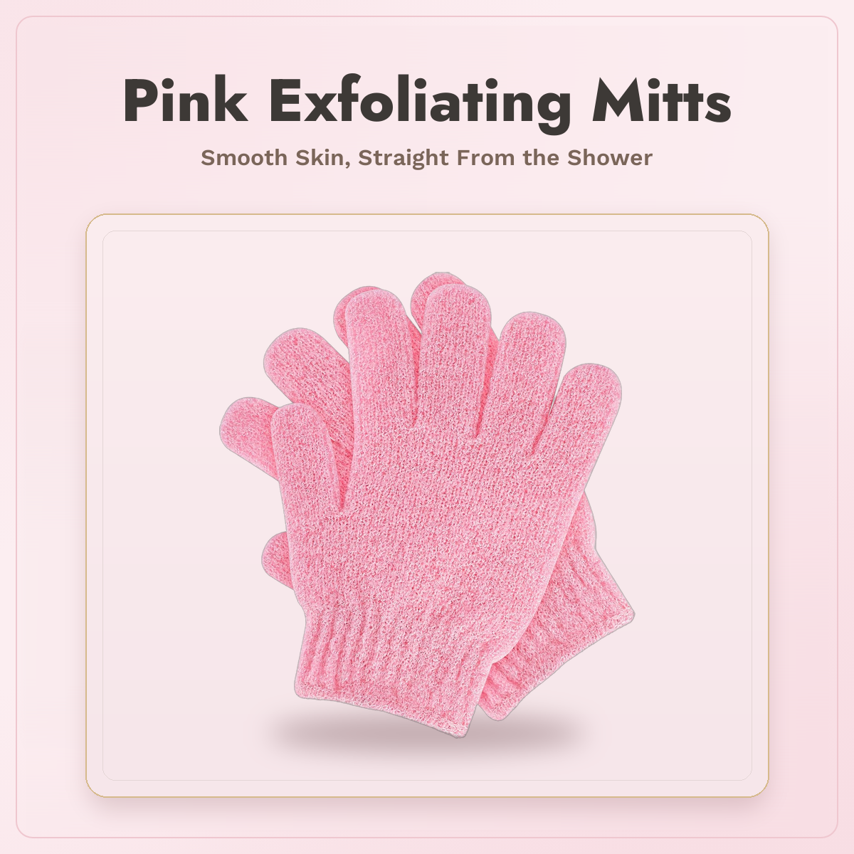 Pink Exfoliating Mitts