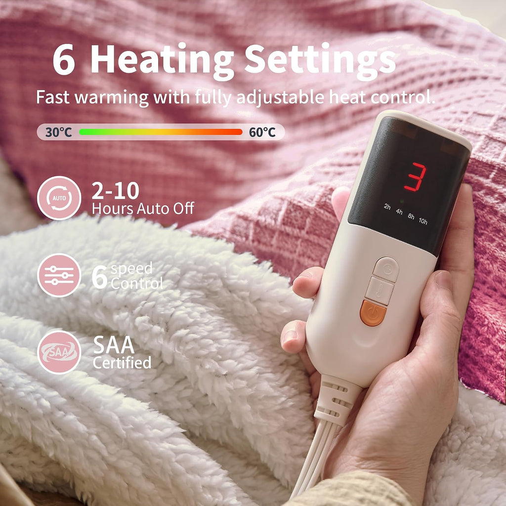 6-Settings Electric Heated Blanket